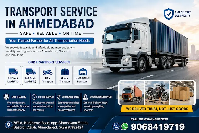 Home 2 Transport Service in Ahmedabad - goods transport and logistics support
